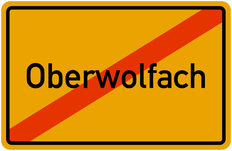 Ortsschild Oberwolfach