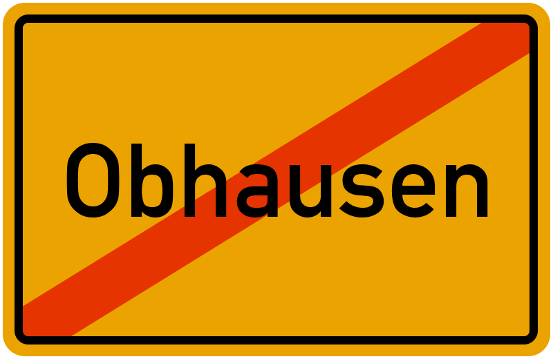 Ortsschild Obhausen