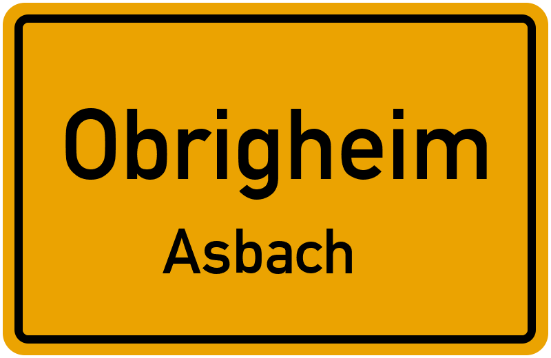 Ortsschild Obrigheim
