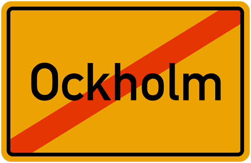 Ortsschild Ockholm