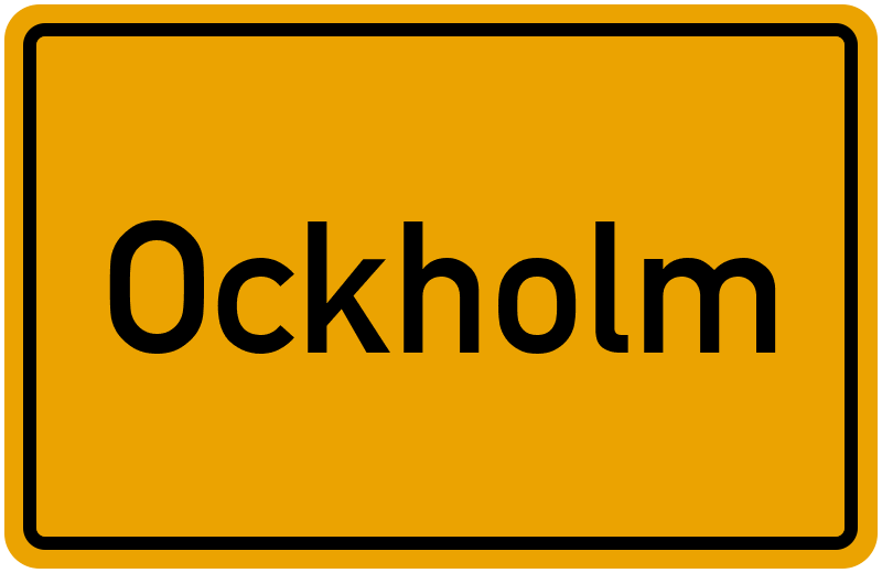 Ortsschild Ockholm