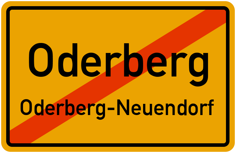 Ortsschild Oderberg