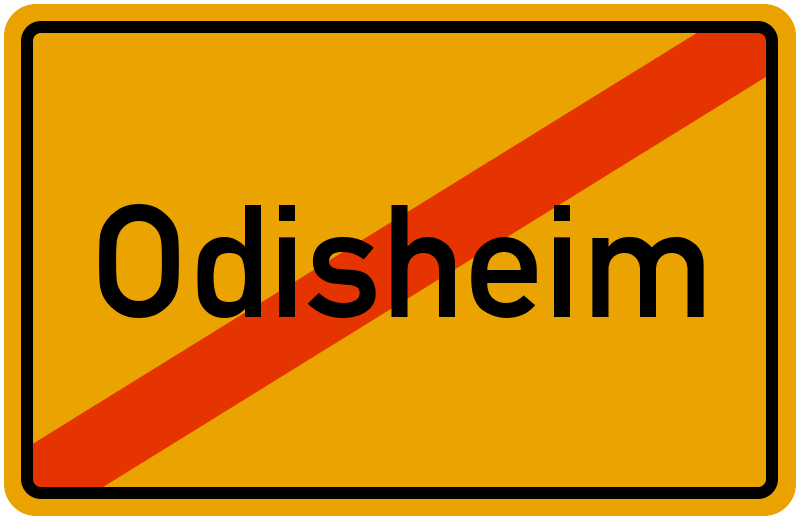 Ortsschild Odisheim