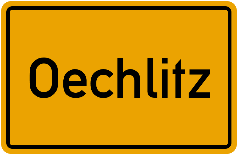 Ortsschild Oechlitz
