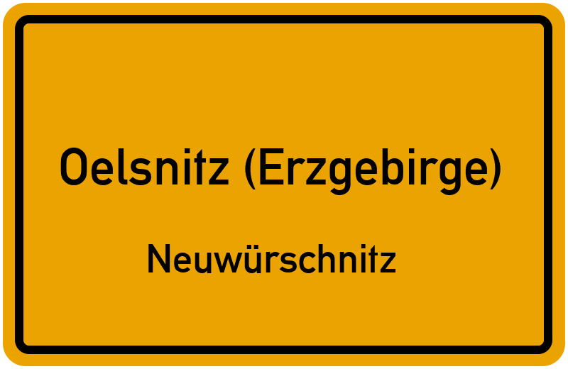 Ortsschild Oelsnitz (Erzgebirge)