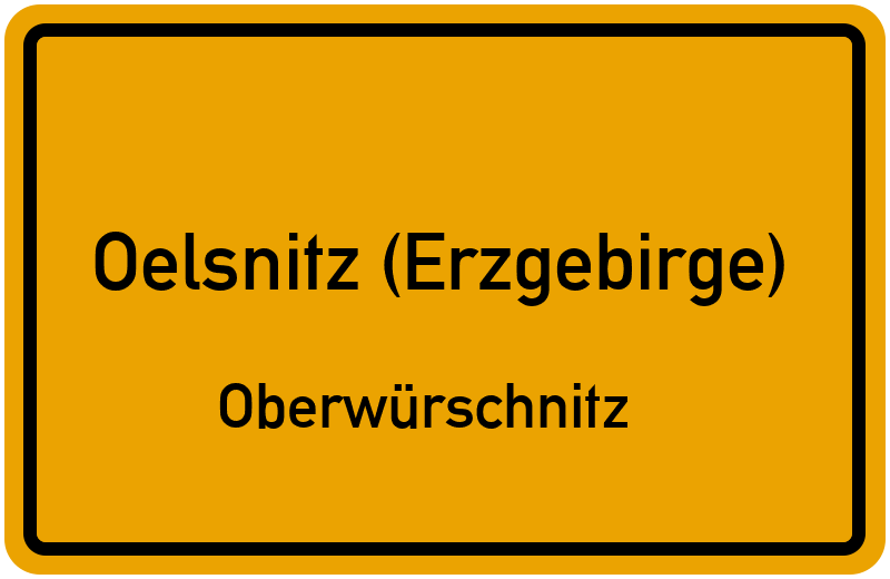 Ortsschild Oelsnitz (Erzgebirge)