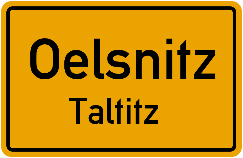 Ortsschild Oelsnitz