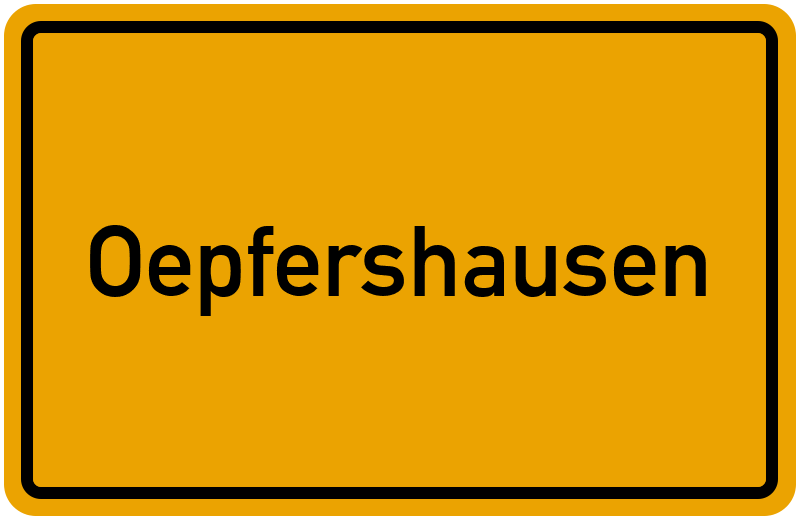 Ortsschild Oepfershausen
