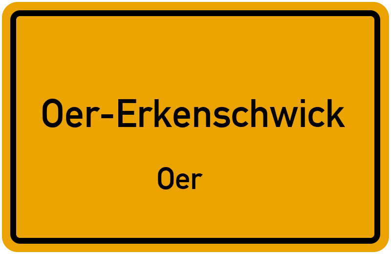 Ortsschild Oer-Erkenschwick