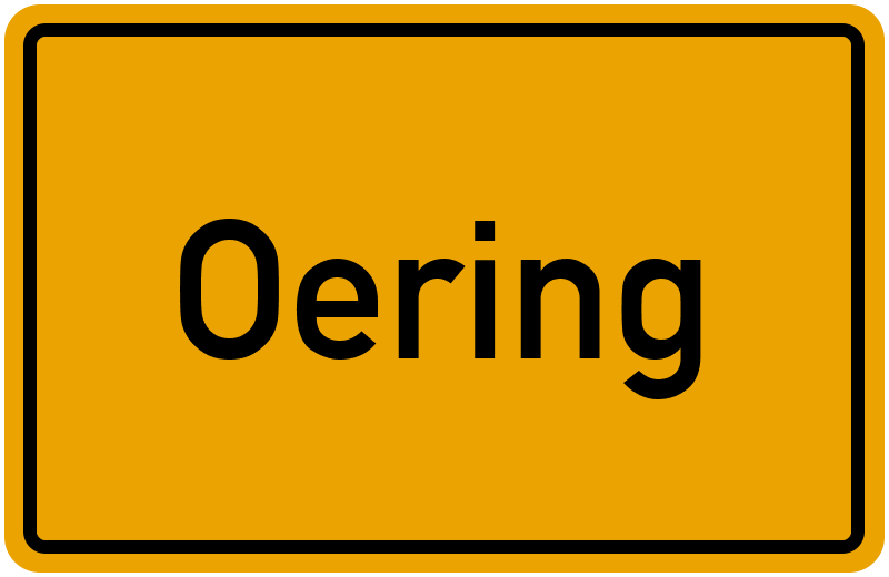 Ortsschild Oering
