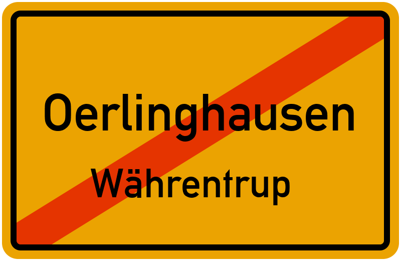 Ortsschild Oerlinghausen
