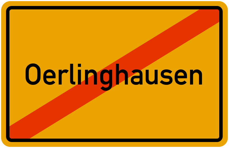 Ortsschild Oerlinghausen