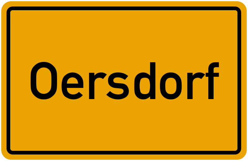 Ortsschild Oersdorf