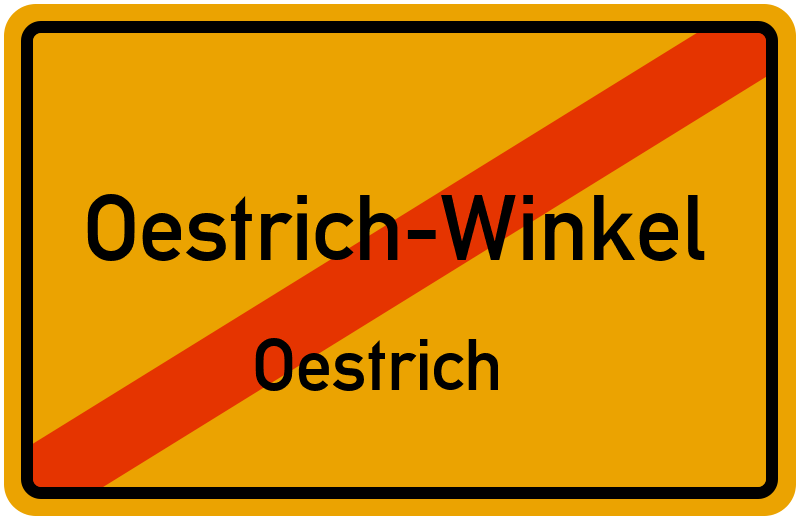 Ortsschild Oestrich-Winkel