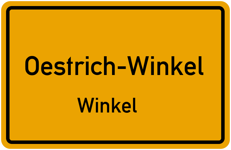 Ortsschild Oestrich-Winkel