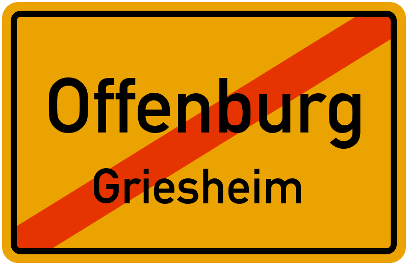 Ortsschild Offenburg