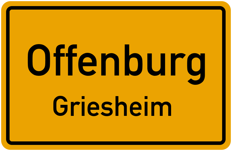 Ortsschild Offenburg