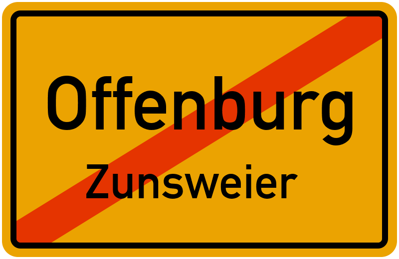 Ortsschild Offenburg