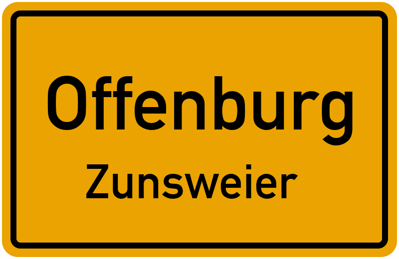 Ortsschild Offenburg