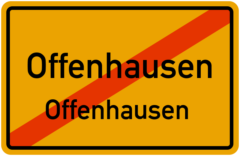 Ortsschild Offenhausen