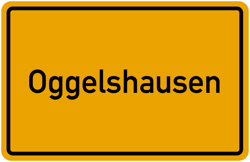 Ortsschild Oggelshausen