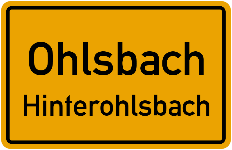 Ortsschild Ohlsbach