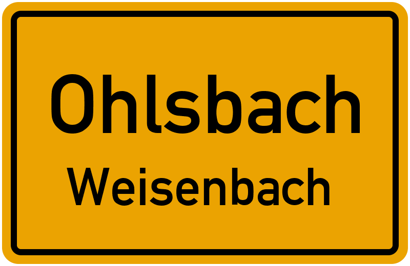 Ortsschild Ohlsbach