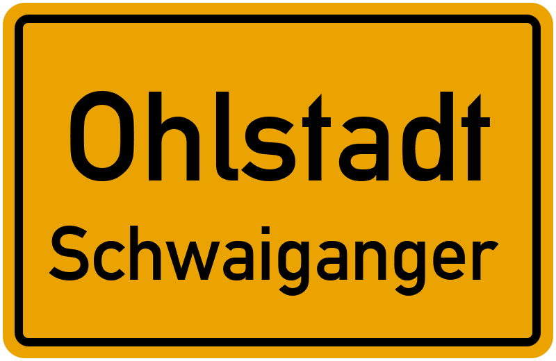Ortsschild Ohlstadt