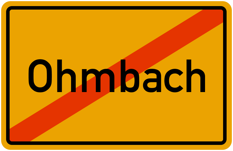 Ortsschild Ohmbach