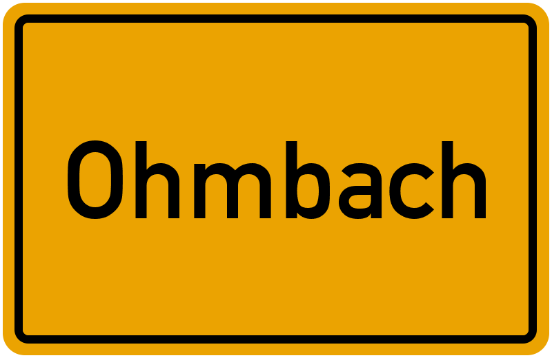 Ortsschild Ohmbach