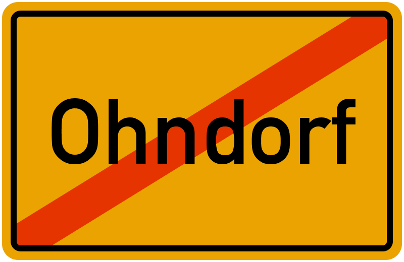 Ortsschild Ohndorf