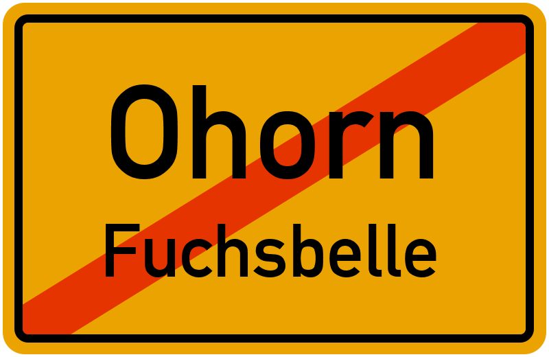Ortsschild Ohorn