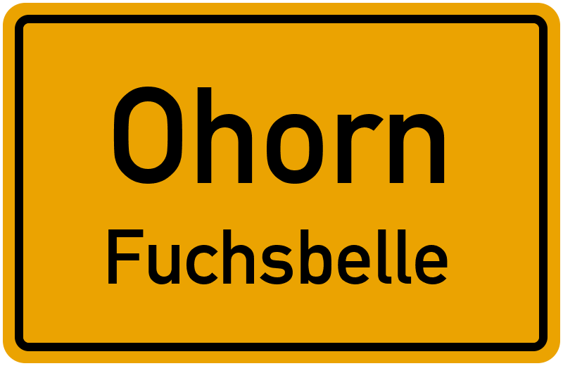 Ortsschild Ohorn