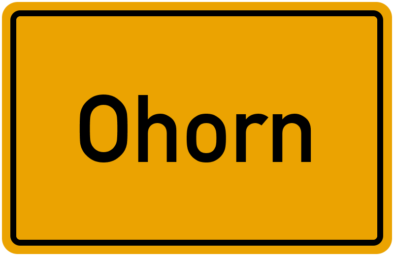 Ortsschild Ohorn