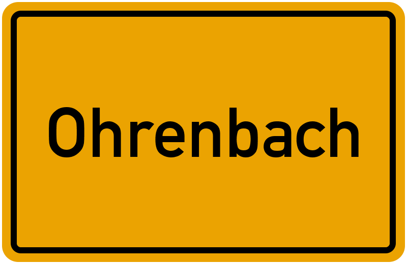Ortsschild Ohrenbach