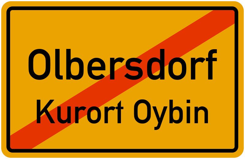 Ortsschild Olbersdorf