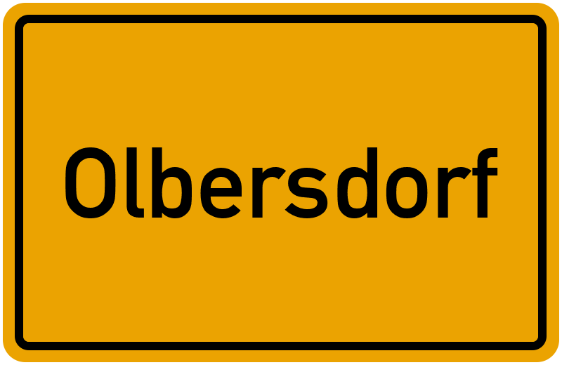 Ortsschild Olbersdorf