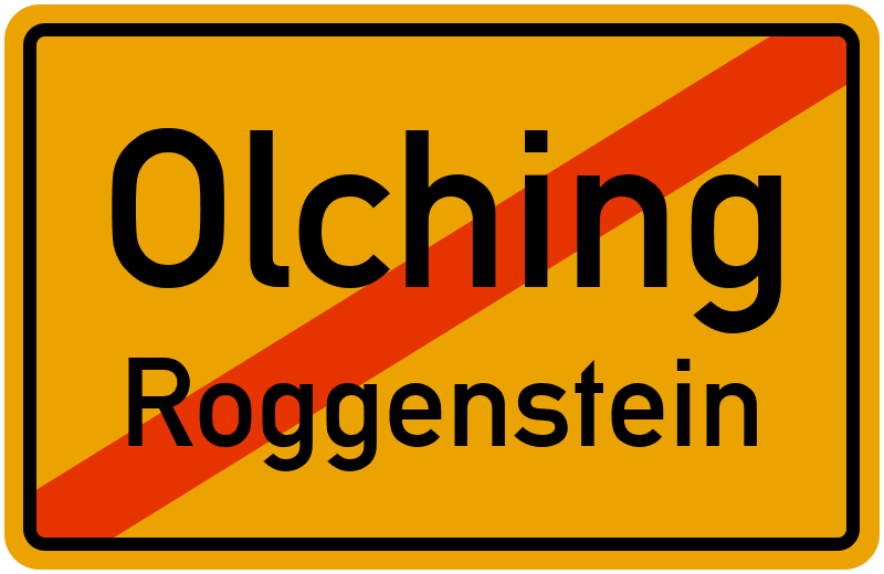 Ortsschild Olching