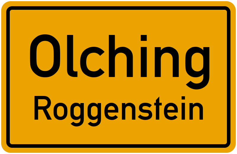 Ortsschild Olching