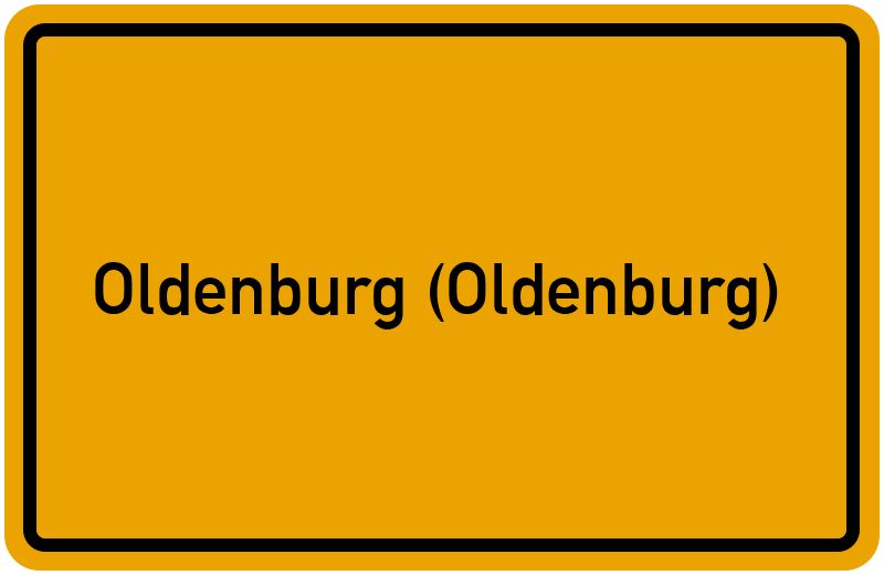 Ortsschild Oldenburg (Oldenburg)