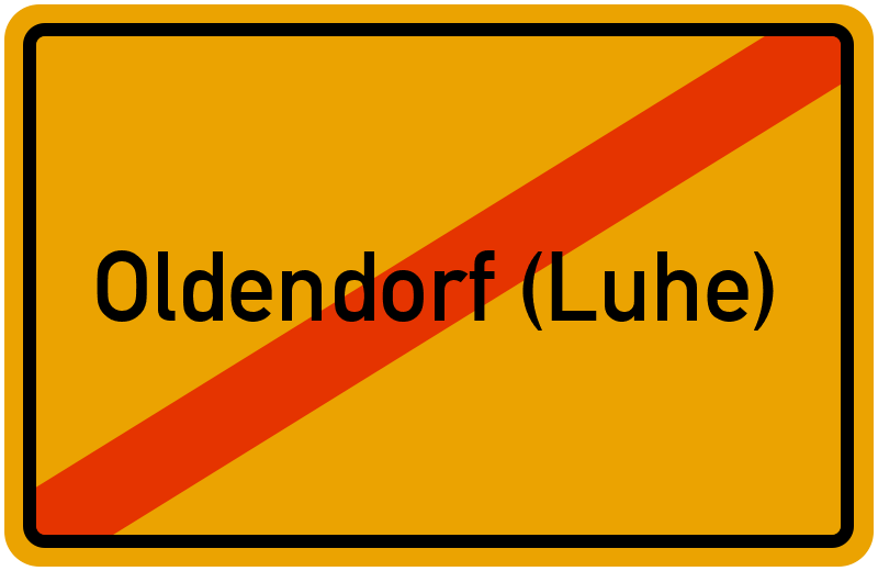 Ortsschild Oldendorf (Luhe)