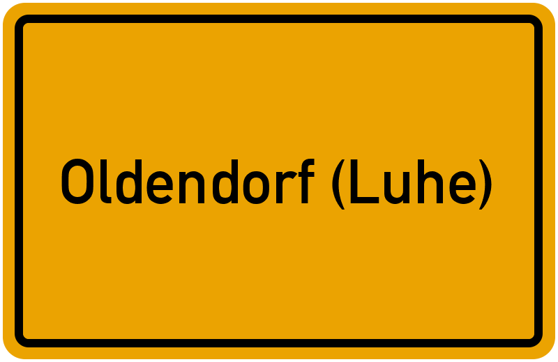 Ortsschild Oldendorf (Luhe)
