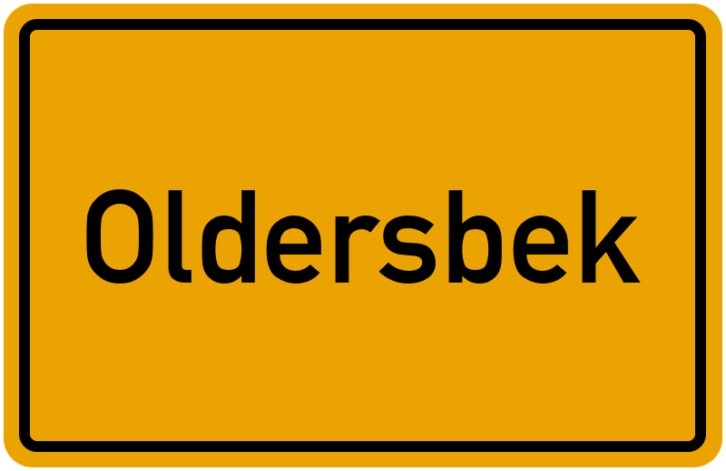 Ortsschild Oldersbek