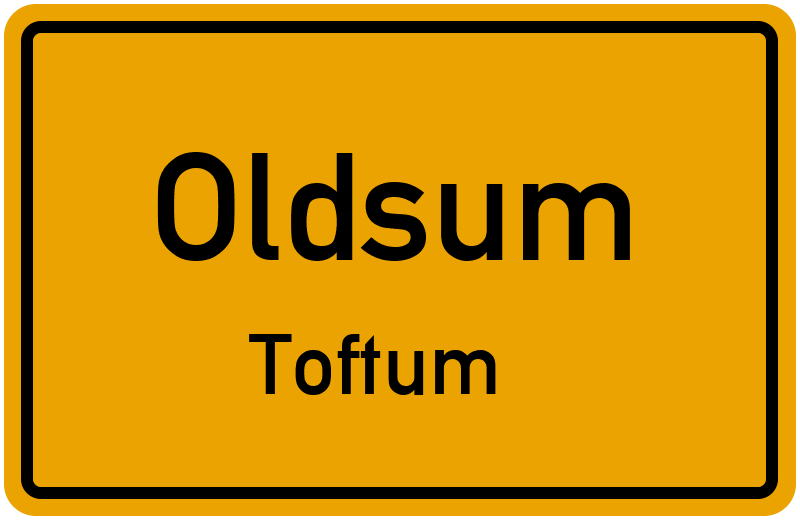 Ortsschild Oldsum