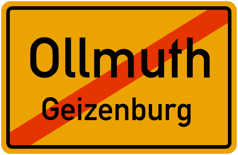 Ortsschild Ollmuth