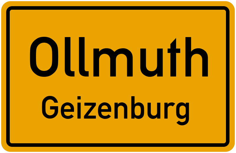 Ortsschild Ollmuth