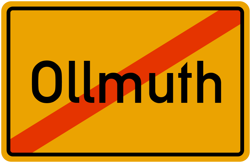 Ortsschild Ollmuth