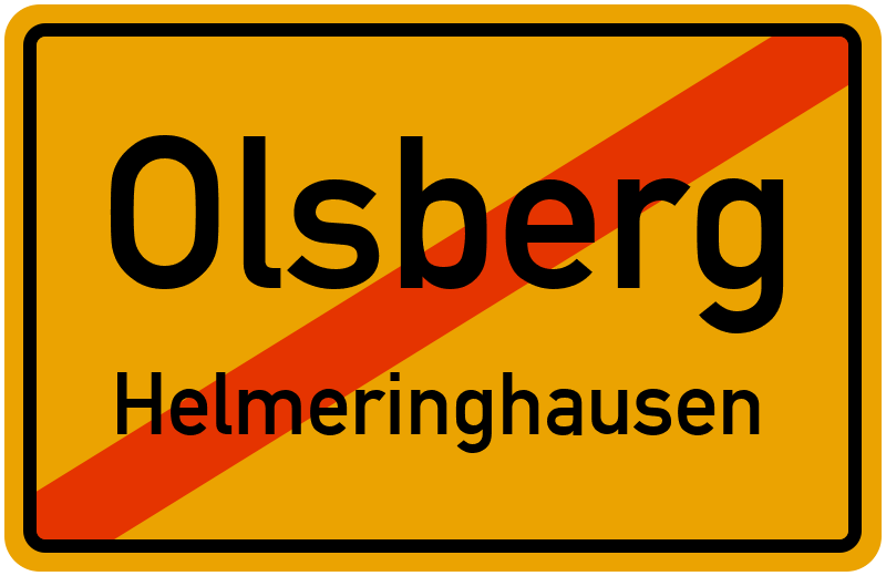 Ortsschild Olsberg