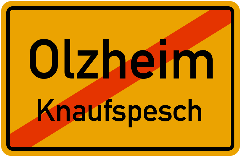 Ortsschild Olzheim