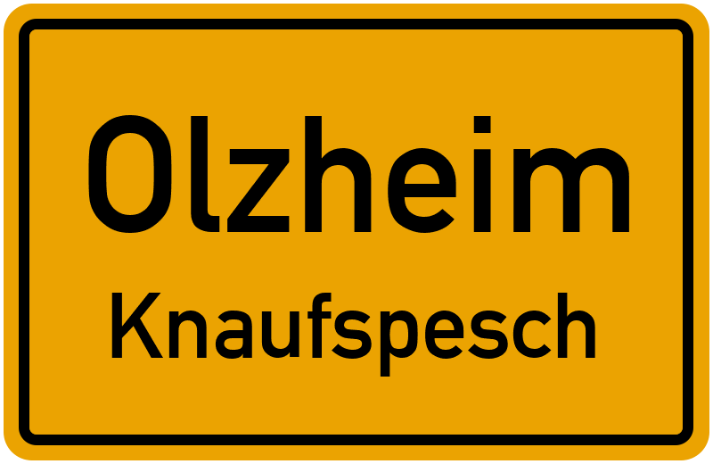 Ortsschild Olzheim